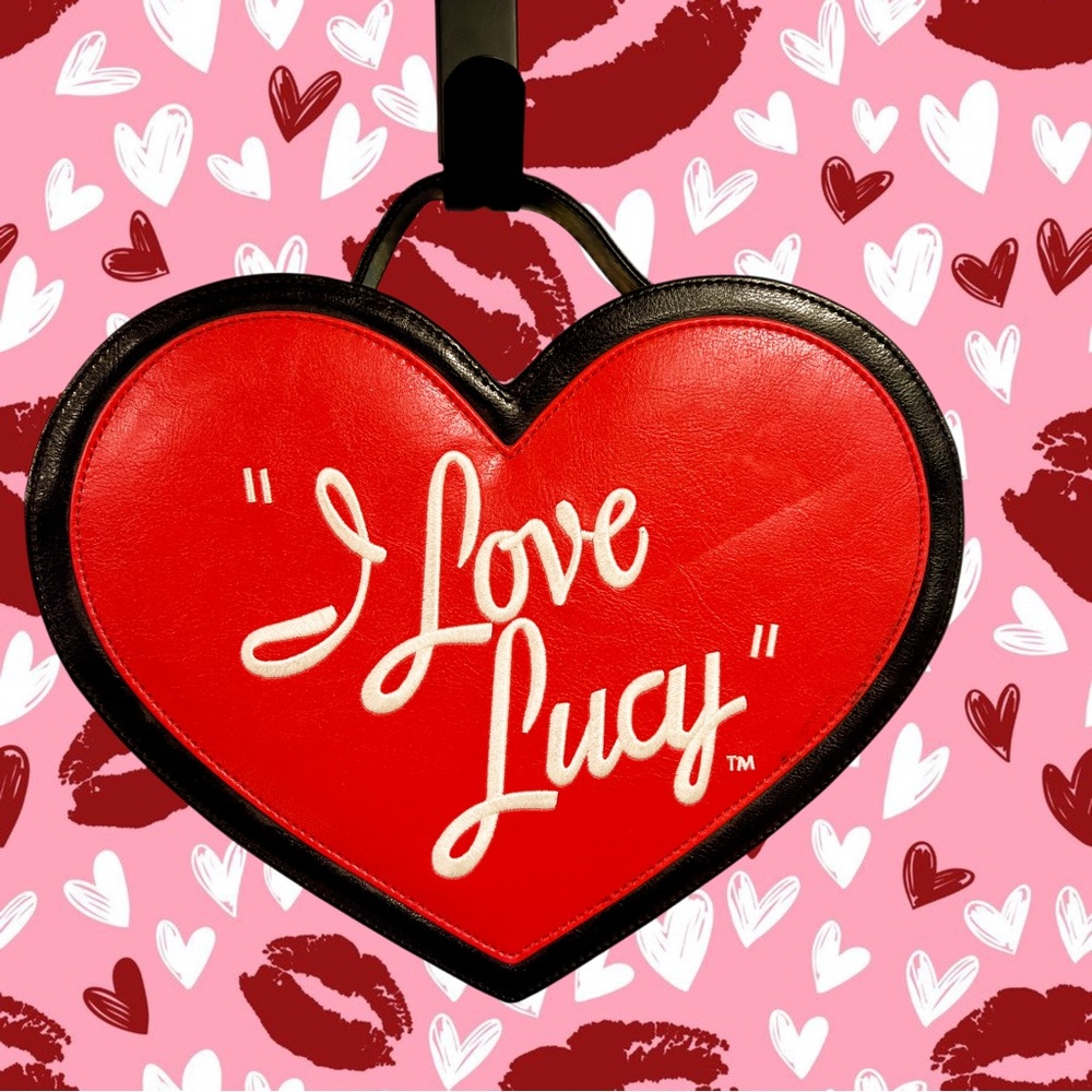 I Love Lucy pleather cosmetic heart box case